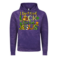 Cloud Purple I don't need luck i've got Jesus Vintage Hoodie - CowGirlArtShop