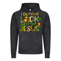 Vintage Black I don't need luck i've got Jesus Vintage Hoodie - CowGirlArtShop