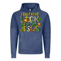 Vintage Denim I don't need luck i've got Jesus Vintage Hoodie - CowGirlArtShop