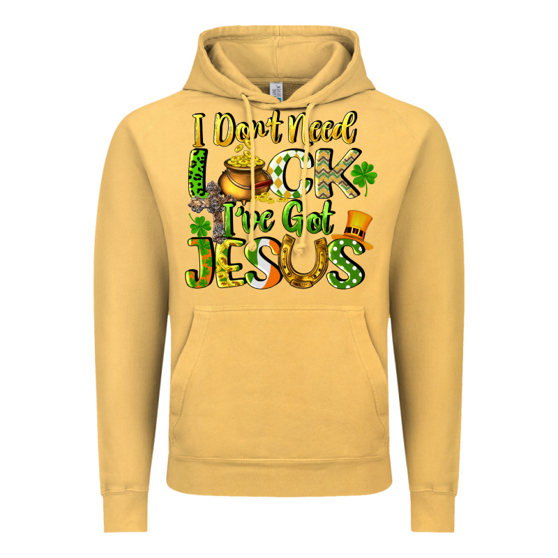 I Don't Need Luck I've Got Jesus Vintage Hoodie by CowGirlArtShop | Teevron
