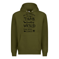 Army Green something wicked this way comes witchcraft halloween 2021 t shirt Premium Hoodie - longCreatives