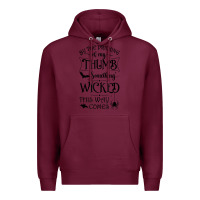 Burgundy something wicked this way comes witchcraft halloween 2021 t shirt Premium Hoodie - longCreatives