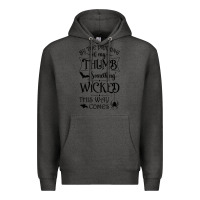 Charcoal Heather something wicked this way comes witchcraft halloween 2021 t shirt Premium Hoodie - longCreatives
