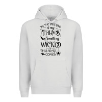 Dove Grey something wicked this way comes witchcraft halloween 2021 t shirt Premium Hoodie - longCreatives