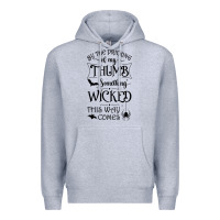 Heather Grey something wicked this way comes witchcraft halloween 2021 t shirt Premium Hoodie - longCreatives