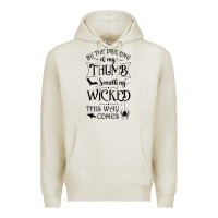 Oatmeal Heather something wicked this way comes witchcraft halloween 2021 t shirt Premium Hoodie - longCreatives