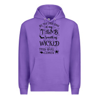 Purple something wicked this way comes witchcraft halloween 2021 t shirt Premium Hoodie - longCreatives