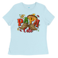 Baby Blue Papa cito Ladies Tee - NancyCooperArtShop