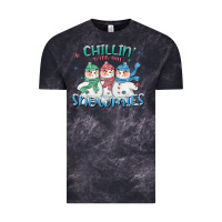 Cloud Black chillin with my snowmies Vintage Tee - CowGirlArtShop