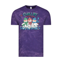 Cloud Purple chillin with my snowmies Vintage Tee - CowGirlArtShop