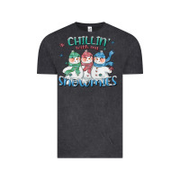 Vintage Black chillin with my snowmies Vintage Tee - CowGirlArtShop