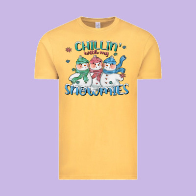 Chillin With My Snowmies Vintage Tee Designed By Cowgirlartshop