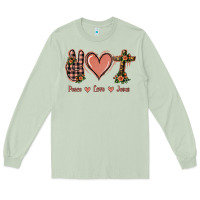 Matcha Peace Love Jesus Long Sleeve Tee - Jasminsmagicworld