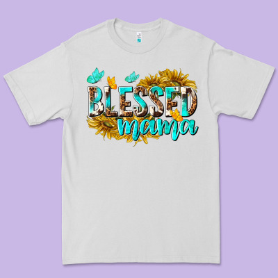 Blessed Mama Premium Tee Designed By Texasbilliewilder