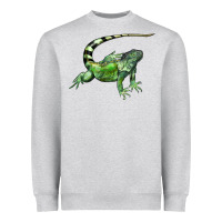 Heather Grey İguana Heavyweight Sweatshirt - LillyAllenDesigns