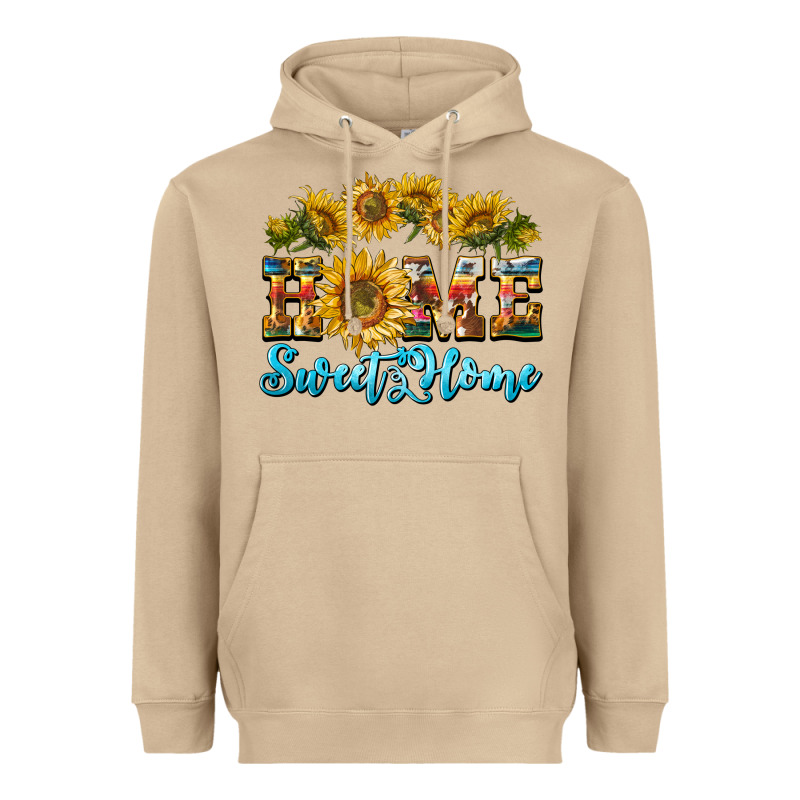Home Sweet Home Sunflower Heavyweight Hoodie by BarkalooDesign | Teevron