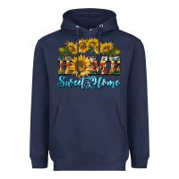 Navy home sweet home sunflower Heavyweight Hoodie - BarkalooDesign