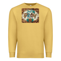 Antique Gold just pray mousepad Premium Sweatshirt - BarkalooDesign