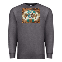 Charcoal Heather just pray mousepad Premium Sweatshirt - BarkalooDesign