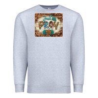 Heather Grey just pray mousepad Premium Sweatshirt - BarkalooDesign