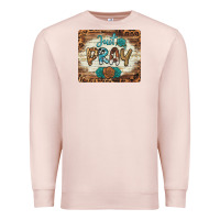 Pale Pink just pray mousepad Premium Sweatshirt - BarkalooDesign