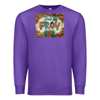 Purple just pray mousepad Premium Sweatshirt - BarkalooDesign
