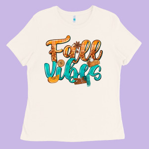 Fall Vibes With Food Ladies Tee Designed By Texasbilliewilder