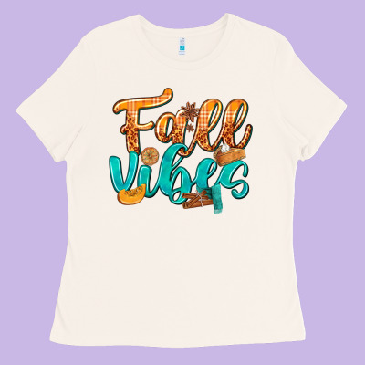 Fall Vibes With Food Ladies Tee Designed By Texasbilliewilder