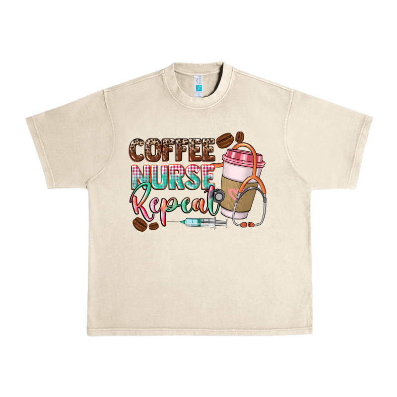 Coffee Nurse Repeat Urban Heavy Tee by CowGirlArtShop | Teevron