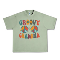 Oil Green groovy grandma retro 70s peace sign design grandmother Urban Heavy Tee - longCreatives