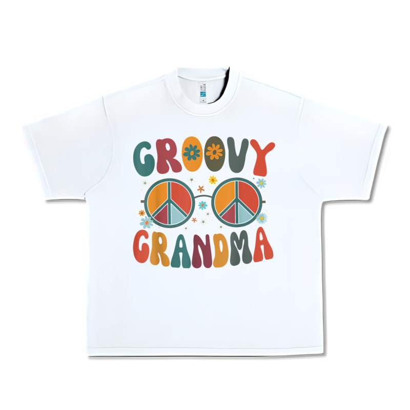 Groovy Grandma Retro 70s Peace Sign Design Grandmother Urban Heavy Tee by longCreatives | Teevron