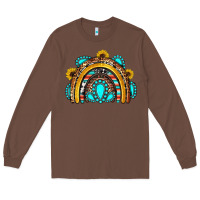 Chestnut western gemstones sunflowers rainbow Long Sleeve Tee - OliviaCreatesArt