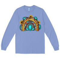 Colony Blue western gemstones sunflowers rainbow Long Sleeve Tee - OliviaCreatesArt