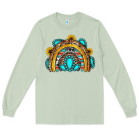 Matcha western gemstones sunflowers rainbow Long Sleeve Tee - OliviaCreatesArt
