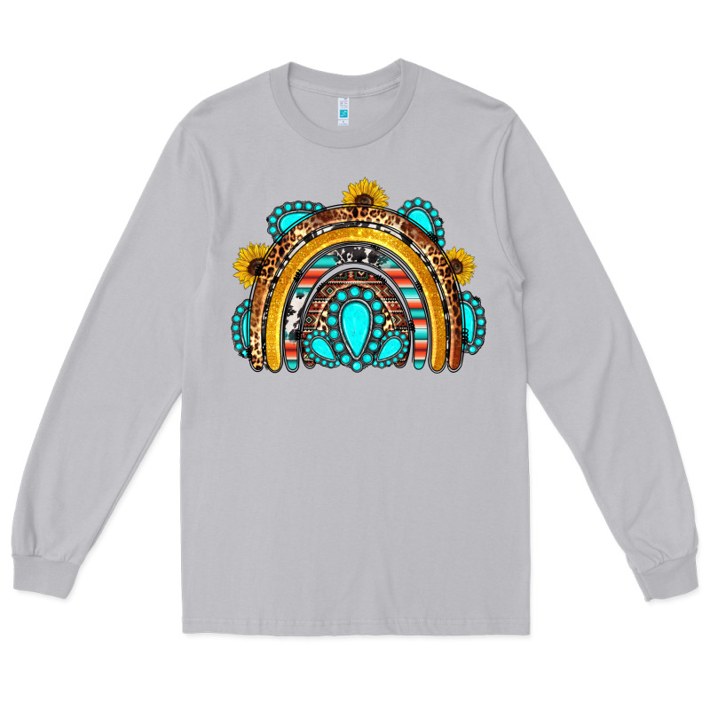 Western Gemstones Sunflowers Rainbow Long Sleeve Tee by OliviaCreatesArt | Teevron