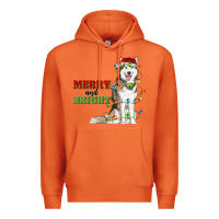 Carrot Merry And Bright Husky Premium Hoodie - RanaPortraitStore