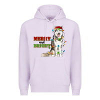 Lilac Merry And Bright Husky Premium Hoodie - RanaPortraitStore