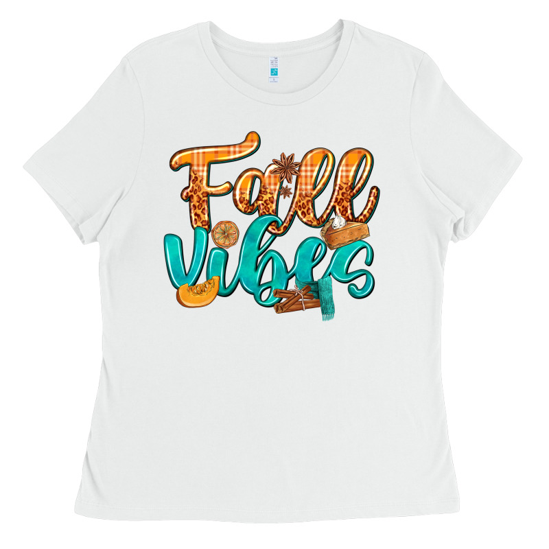 Fall Vibes With Food Ladies Tee by texasbilliewilder | Teevron