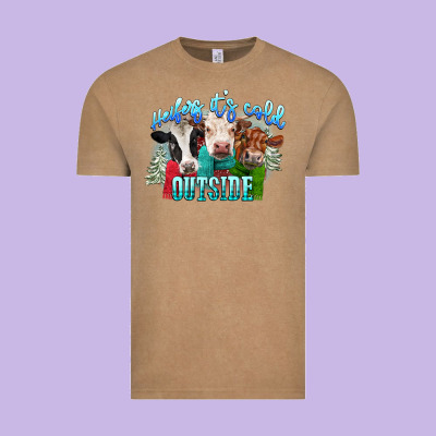 Heifers Its Cold Outside Vintage Tee Designed By Cowgirlartshop