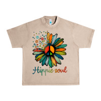 French Oak daisy peace sign hippie soul tshirt flower lovers gifts Urban Heavy Tee - longCreatives