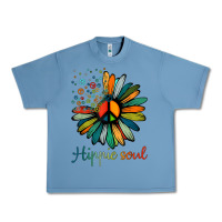 Pebble Blue daisy peace sign hippie soul tshirt flower lovers gifts Urban Heavy Tee - longCreatives
