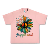 Salmon daisy peace sign hippie soul tshirt flower lovers gifts Urban Heavy Tee - longCreatives