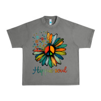 Tornado daisy peace sign hippie soul tshirt flower lovers gifts Urban Heavy Tee - longCreatives