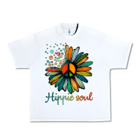 White daisy peace sign hippie soul tshirt flower lovers gifts Urban Heavy Tee - longCreatives