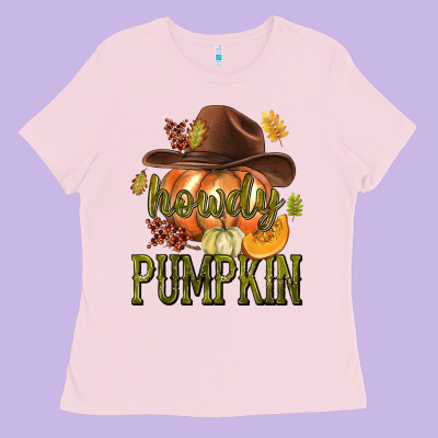 Howdy Pumpkin Ladies Tee Designed By Texasbilliewilder