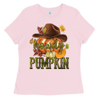 Bubblegum Pink Howdy Pumpkin Ladies Tee - texasbilliewilder