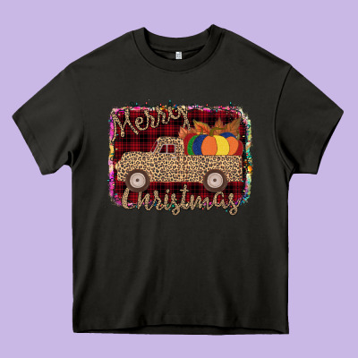 Merry Christmas Truck Heavy Core Tee Designed By Bettercallsaul