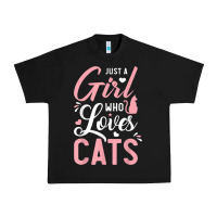 Black just a girl who loves cats cute cat lover gifts Urban Heavy Tee - longCreatives