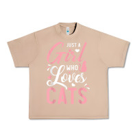 Burro just a girl who loves cats cute cat lover gifts Urban Heavy Tee - longCreatives