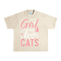 Sandshell just a girl who loves cats cute cat lover gifts Urban Heavy Tee - longCreatives